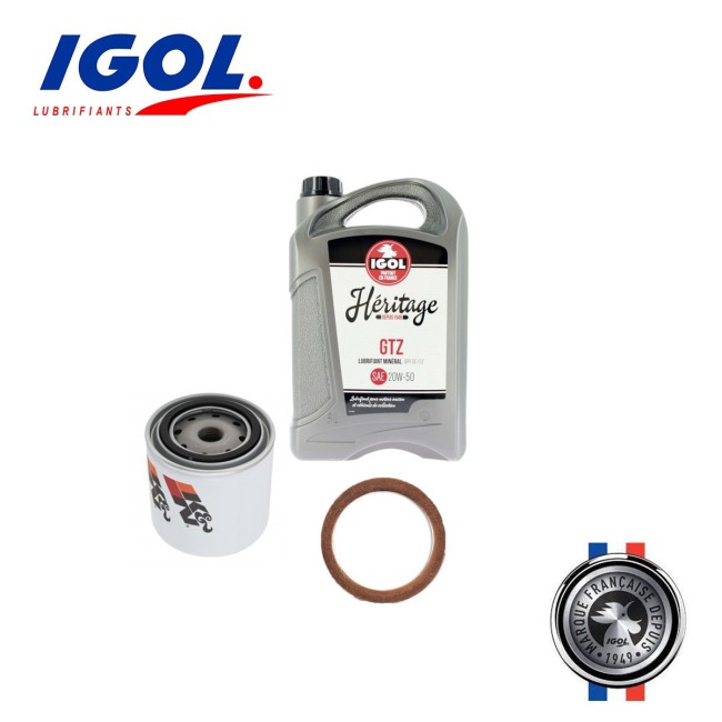 Pack vidange Igol Heritage 5L - Filtre K&N