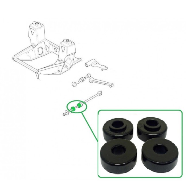 Silent bloc tirant de chasse Austin Mini - Polyflex