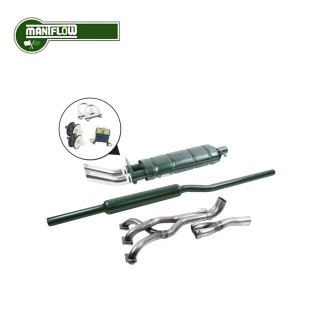 Ligne d'échappement LCB Austin Mini (Double sortie centrale) Maniflow