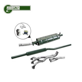 Ligne d'échappement LCB Austin Mini (Simple sortie centrale) Maniflow