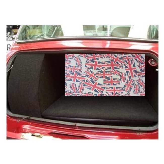 Intérieur de coffre rigide avec bandeau simili - noir et Union Jack