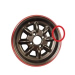 5 x 12 - Jante Superlight - Noire liseré rouge - DESTOCK