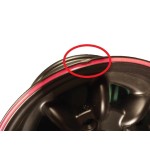 5 x 12 - Jante Superlight - Noire liseré rouge - DESTOCK