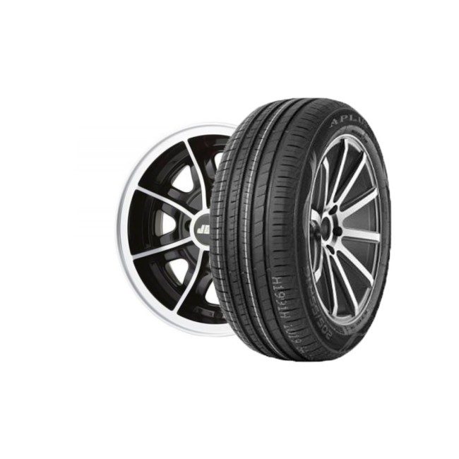 Pack 1 Jante - 5 x 12 - Dunlop - (Pneu au choix) - Noir 