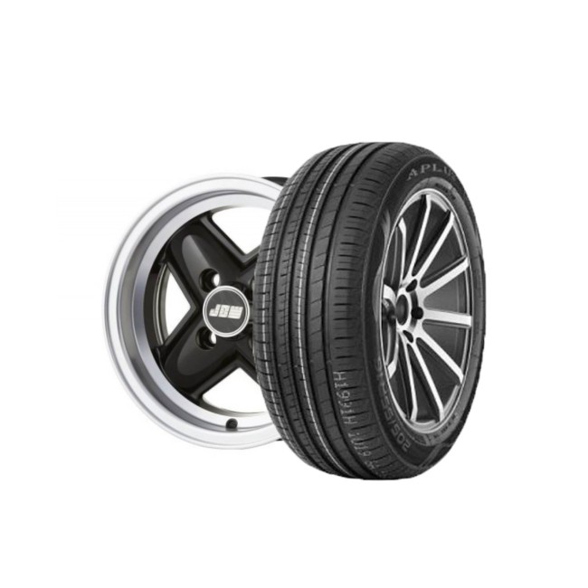 Pack 1 Jante - 5 x 12 - Revolite - (Pneu au choix) - Noir 