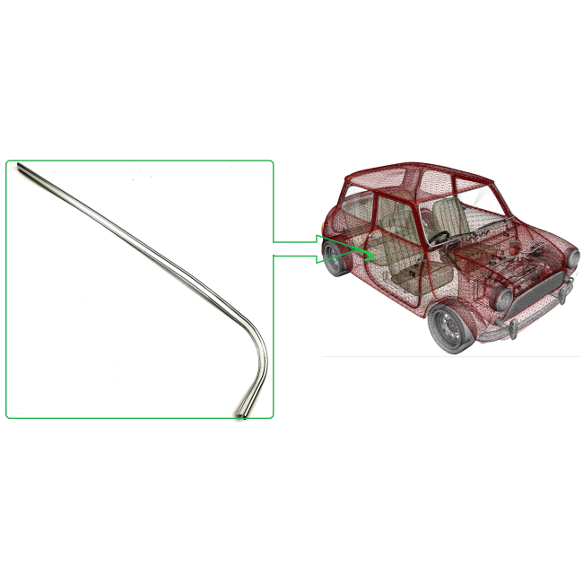 Jonc chromé de vide poche D - Austin Mini