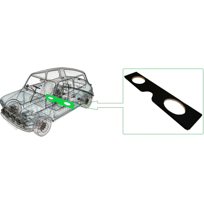 Planche arrière haut parleur - Austin Mini - Noir
