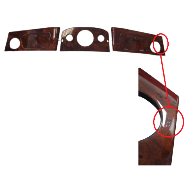 Tableau de bord bois ronce de noyer  - Mini - DESTOCK