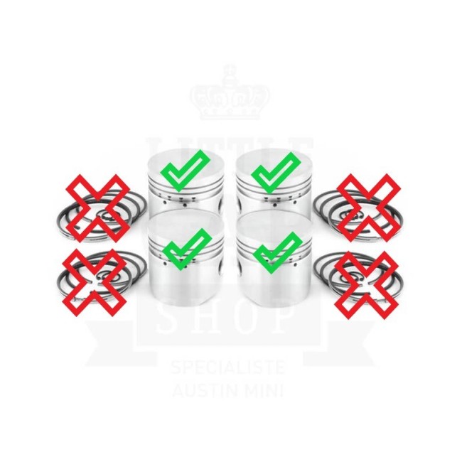 4 Pistons 998cc Plat / Pressfit ou Clips +0.40 DESTOCK