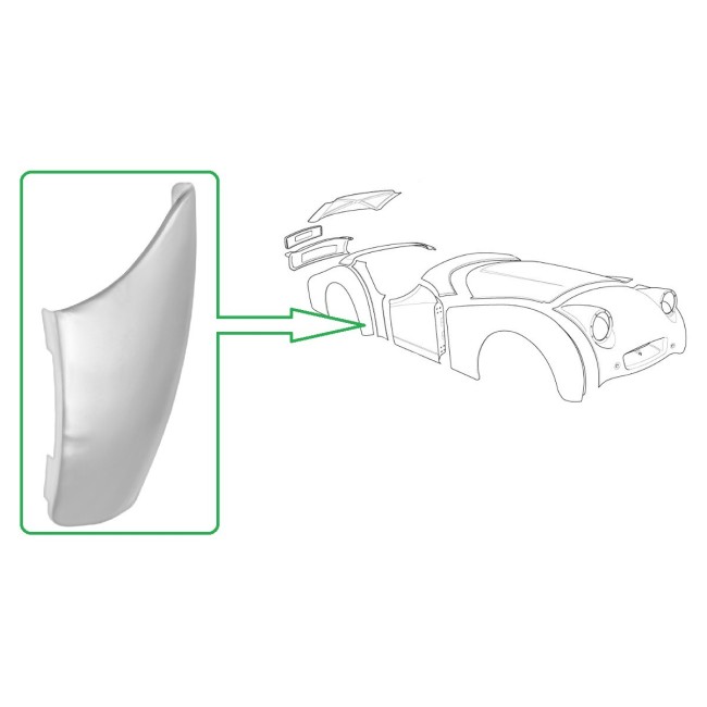 Protection d'aile arrière Droite - Triumph TR2 / TR3/ TR3A