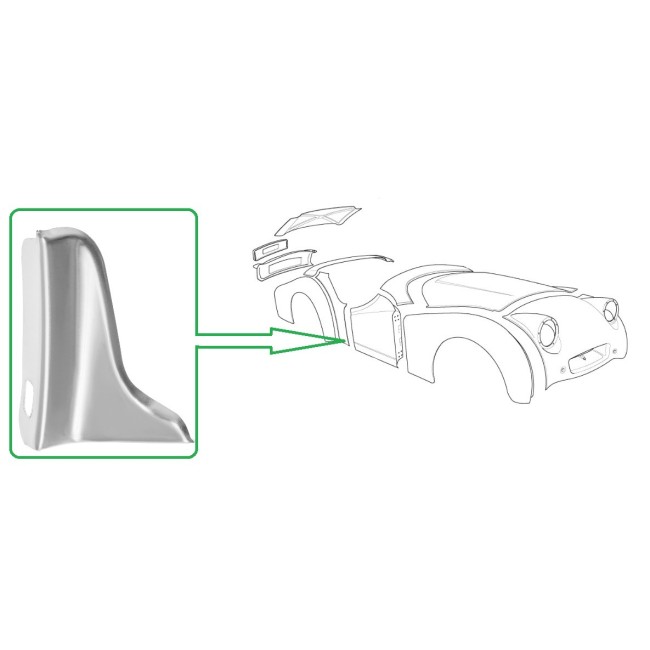 Protection d'aile arrière Droite - Triumph TR2 / TR3/ TR3A
