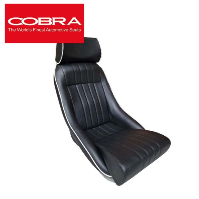 Siège baquet Austin Mini - Cobra Classic (Noir/Blanc)
