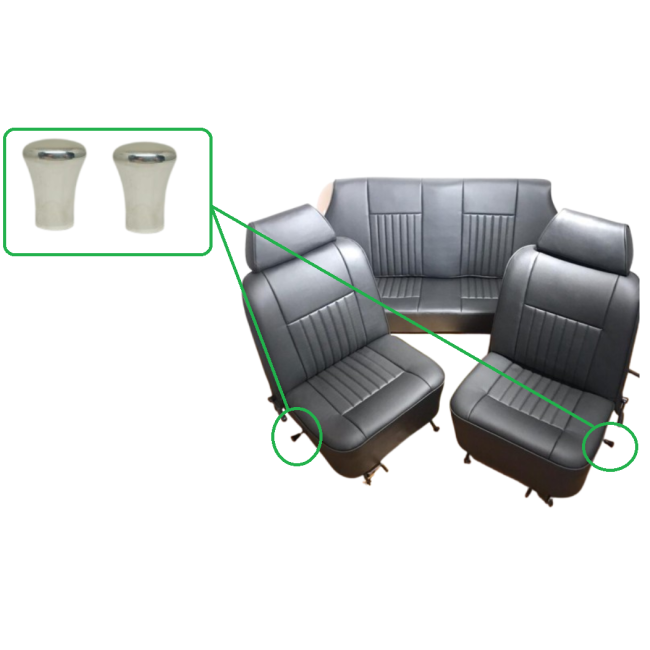 Poignée levée de siège alu - La paire