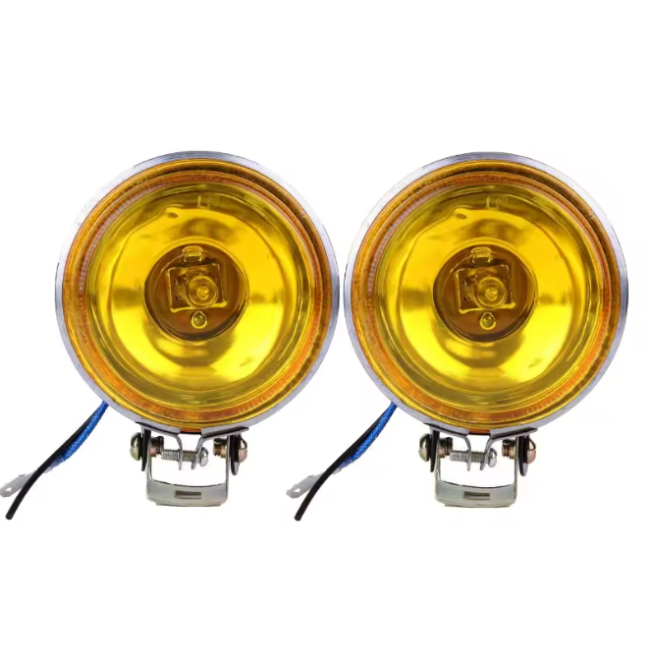 Phares Longues Portés (la paire) - Verre Jaune