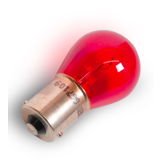 Ampoule baïonnette double filament - 12V 21/5W (Rouge)