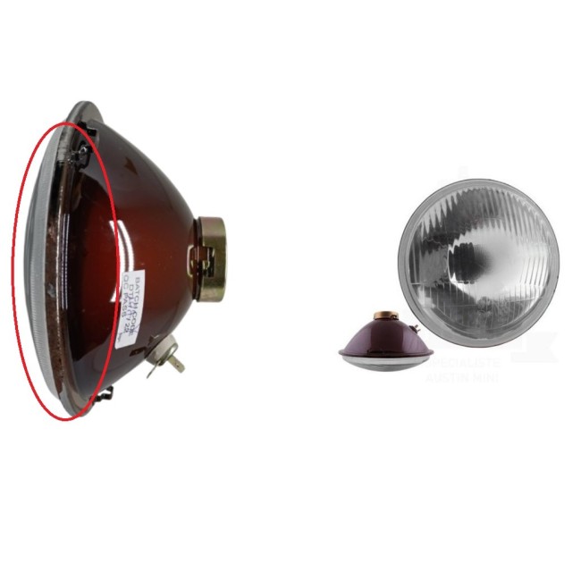 Phare 7" Montage Origine Austin Mini - Avec veilleuse - DESTOCK