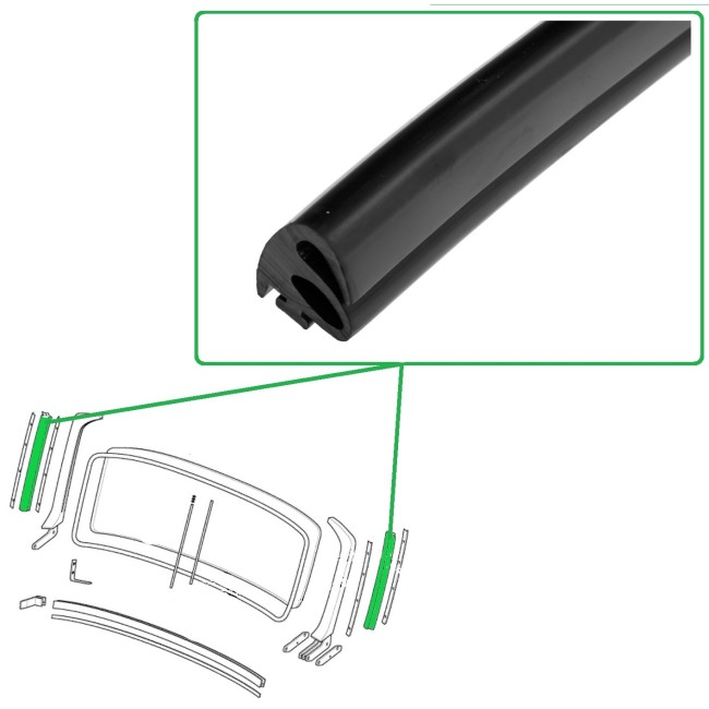 Joint pare brise latéral - MGB - 1962/80