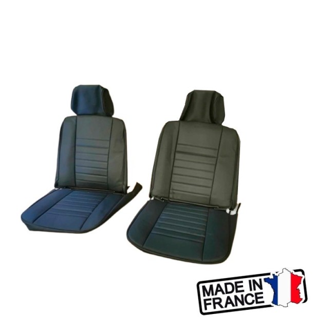 House siège avant Austin Mini - 1980 à 1992 (Noir liseré noir)