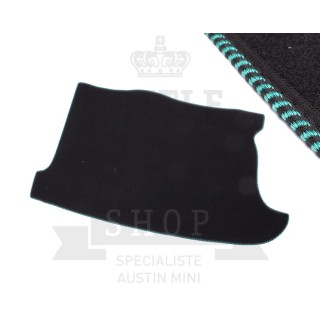 Tapis de coffre (noir) liseré noir - vert-Austin Mini