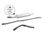 L4A - Ligne échappement RC40 - Sortie centrale Ø65 mm-Austin