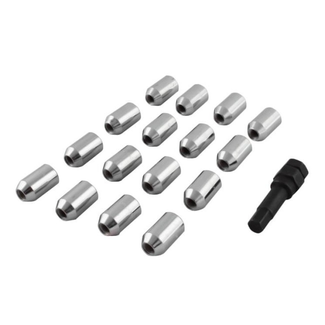16 x Écrous de roue 3/8'' UNF Hexagonale Chromé-Austin Mini