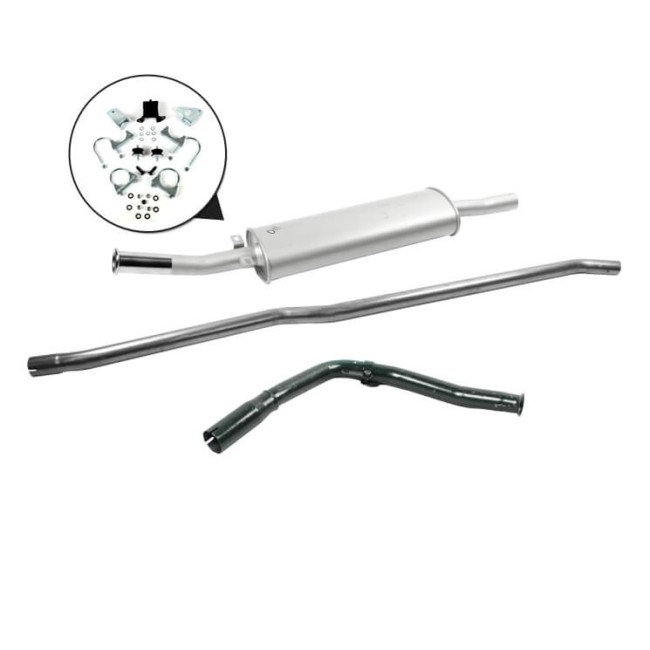 L3A - Ligne échappement RC40 - Sortie centrale Ø55 mm-Austin