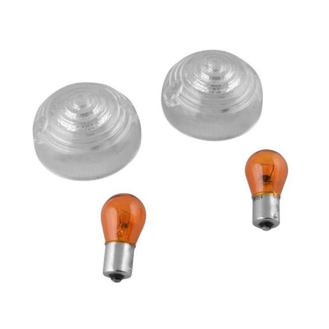 Kit 2 cabochons clignotant blanc avec ampoule-Austin Mini