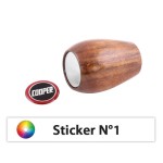 Pommeau bois avec sticker - 15 Stickers au choix-Austin