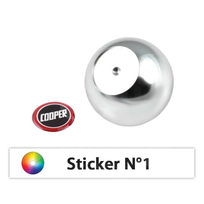 Pommeau boule avec sticker - 15 Stickers au choix-austin-mini