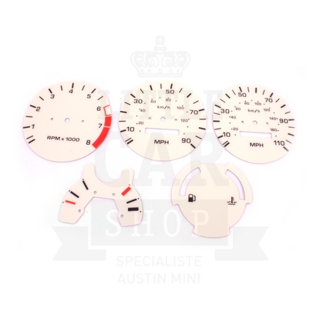 Fond de compteur - couleurs au choix-Austin Mini