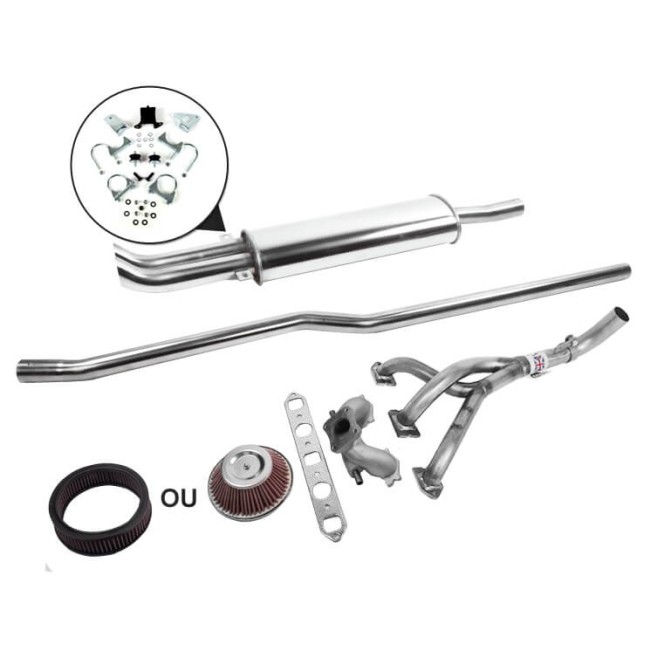 S1LI3C - Kit Stage 1 Freeflow INOX - Double Sortie Centrale Ø55