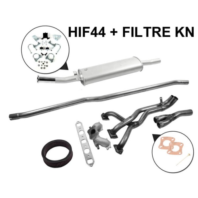 S2L - Kit Échappement Stage 1 RC40 LCB avec Sortie Centrale Ø55