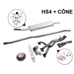 S2L - Kit Échappement Stage 1 RC40 LCB avec Sortie Centrale Ø55