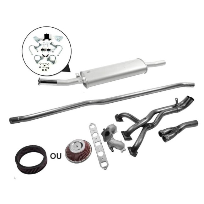 S3L - Kit Échappement Stage 1 RC40 LCB avec Sortie Centrale Ø65