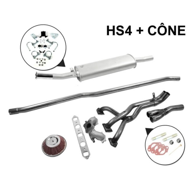 S3L - Kit Échappement Stage 1 RC40 LCB avec Sortie Centrale Ø65