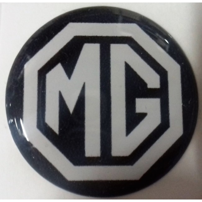 Autocollant MG noir et blanc (27 mm)-Austin Mini