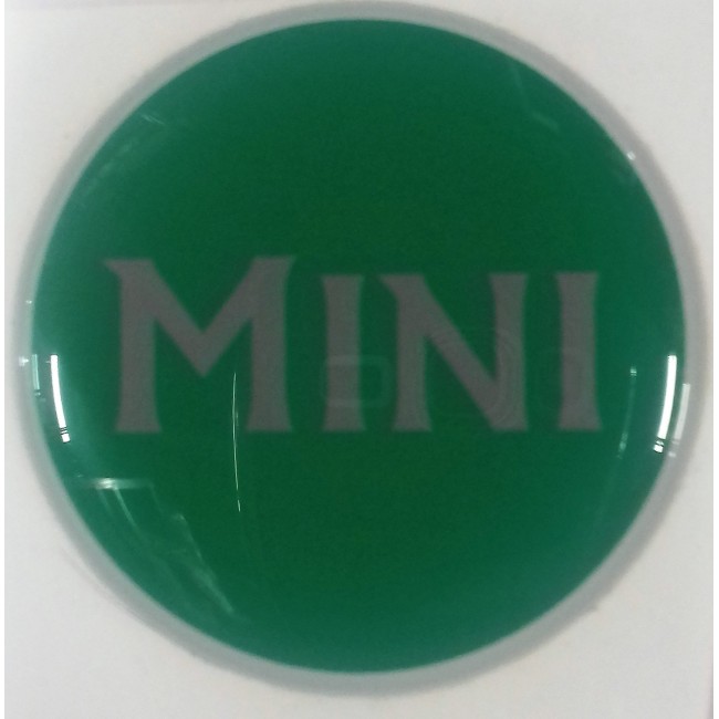 Autocollant rond mini gris vert (42mm)-Austin Mini