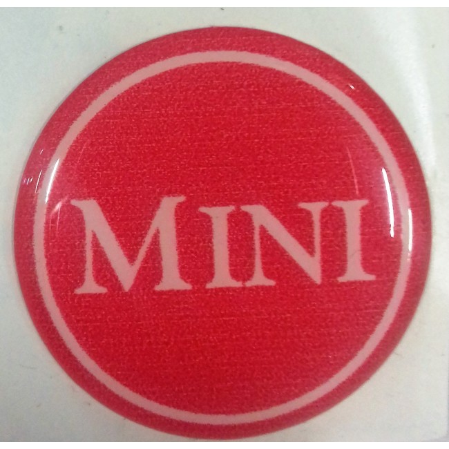 Autocollant Mini blanc et rouge (27 mm)-Austin Mini