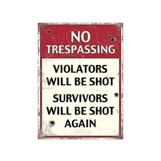 Plaque murale No Trepassing-austin-mini