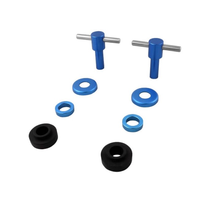 Kit vis T de cache culbuteur anodisées x 2 - Bleu-Austin