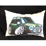 Coussin Mini Cooper Verte Toit Blanc-austin-mini