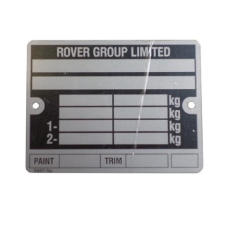 Plaque châssis rover mini-Austin Mini