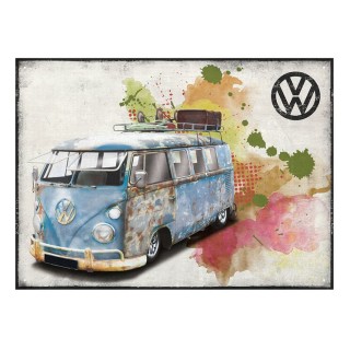 Plaque murale VW Aged Grunge