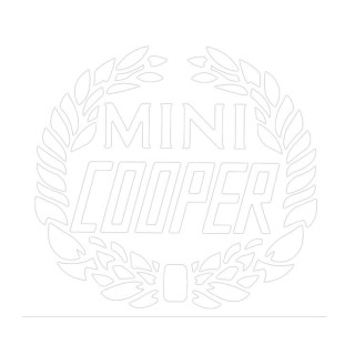 Autocollant laurier Mini Cooper: blanc - Austin Mini-Austin Mini