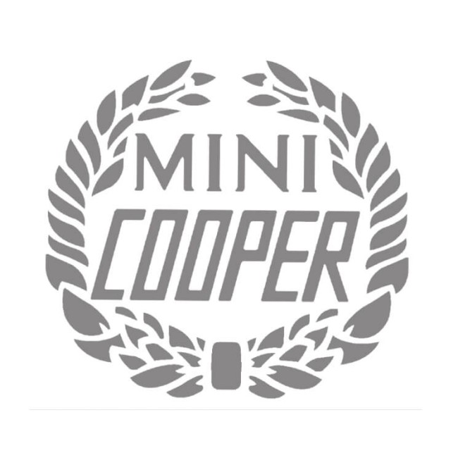 Autocollant laurier Mini Cooper: gris - Austin Mini-Austin Mini
