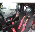 Harnais 4 points FIA - Boucle Aviation - 2021- Rouge-Austin Mini