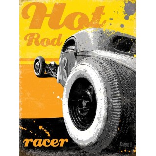 Plaque murale Hot Rod Race-mg-mgb