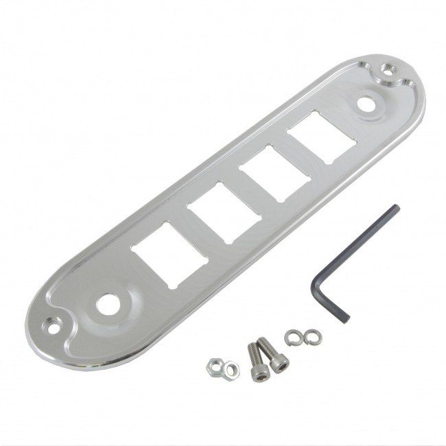 Porte boutons alu MINI / 4 boutons gris/noir-Austin Mini