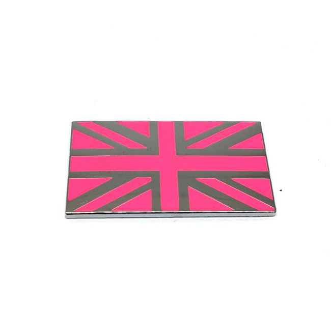 Badge union jack rose et chrome MINI / emaillé /