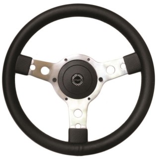 Volant Springalex Cuir 14'' alu (Moyeu en option)-Austin Mini